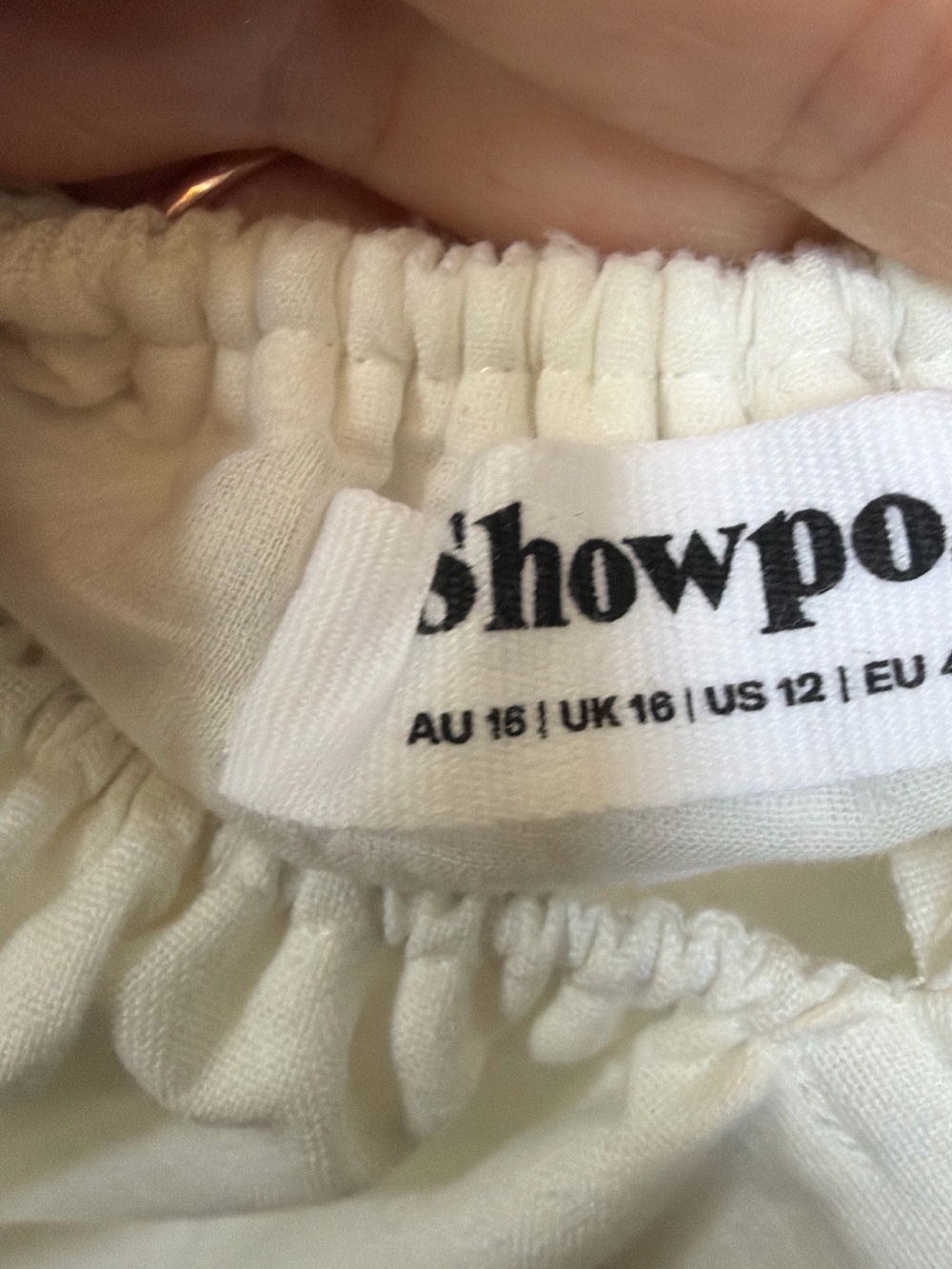 Showpo White Ruffle V-Neck Mini Dress - Picture 5 of 5